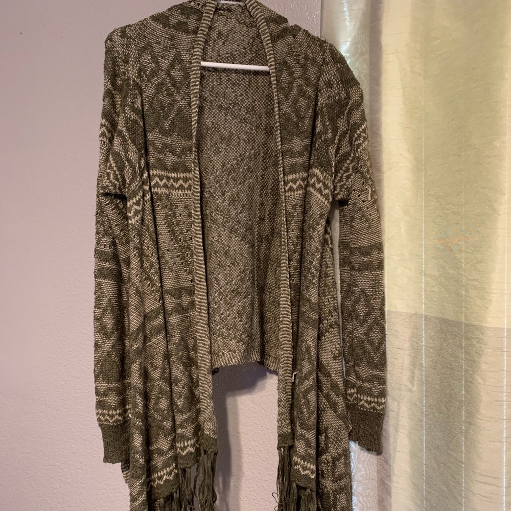 Olive green Maurices cardigan
